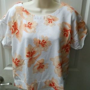 White and orange Marc New York T-shirt, EUC